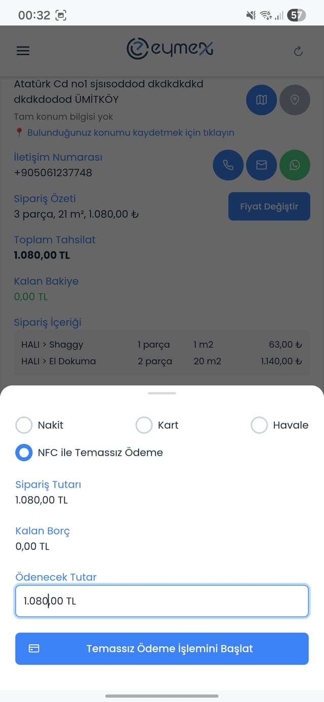 Temassız Ödeme - NFC teknolojisi ile güvenli ve hızlı temassız ödeme. Kart okuyucu entegrasyonu ile işlemleri kolaylaştırın.